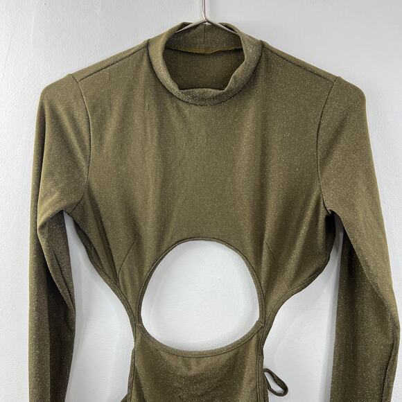 Savage X Green Sleep & Shine Teddy Bodysuit Mock Neck Classic Size Large L NEW - Picture 4 of 9